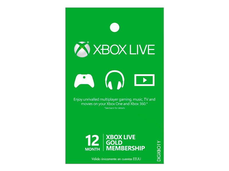 Tarjeta Xbox Live de 1 Año