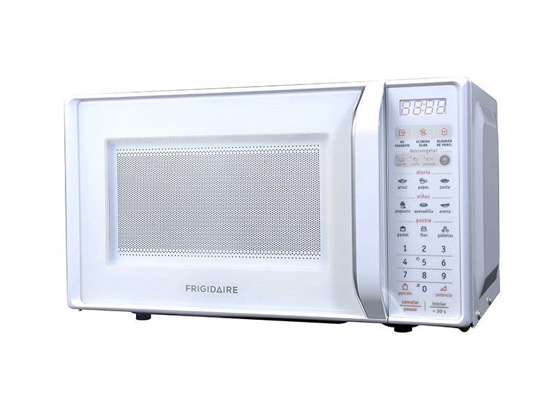 Horno microondas de 0.7' cúbicos de capacidad, color blanco. Frigidaire FMDO20S3GSPW.