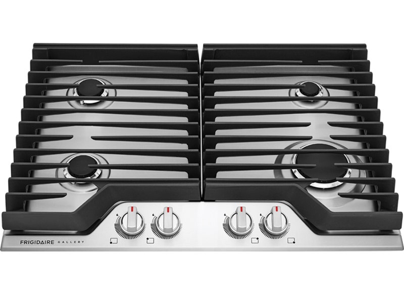 Cooktop a gas, 30" de ancho, acero, Frigidaire GCCG3046AS.