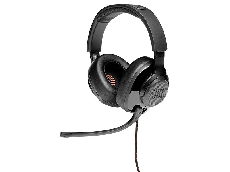 Headset JBL Quantum 300 Gaming Alámbrico Multiplataforma con Micrófono Abatible (Negro)