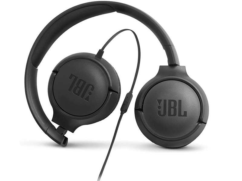 Audífonos JBL Tune 500 On-Ear Alámbricos con Control Remoto/Micrófono de 1 Botón (Negro)