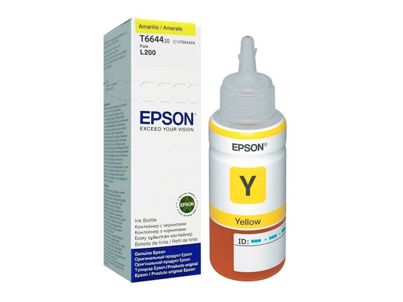 Botella de Tinta Epson T664 420 Color Amarillo para Impresoras