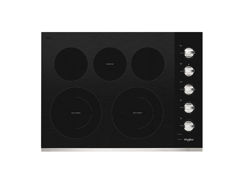 Cooktop eléctrico, empotrable de 30", acero.